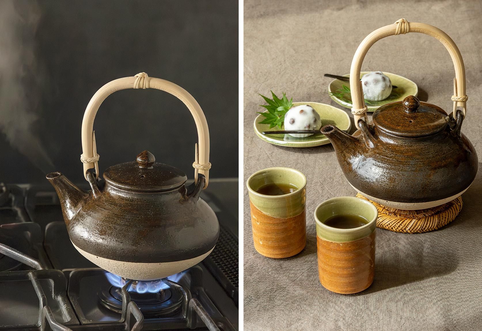 伊賀直火土瓶 アメ - 伊賀焼窯元 長谷園 公式通販