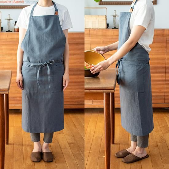 長谷園公式通販］綿麻エプロン