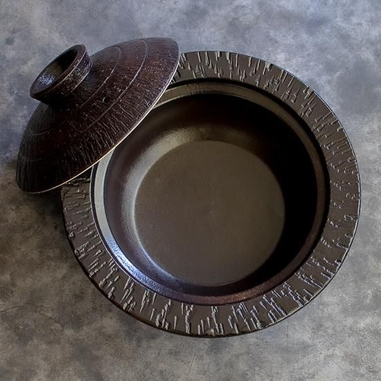 IH対応型 鉢鍋 黒釉 - 伊賀焼窯元 長谷園 公式通販