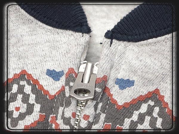 デラックスウエア「SNOW HALF ZIP」雪柄スウェット - アメカジ｜サドルメン