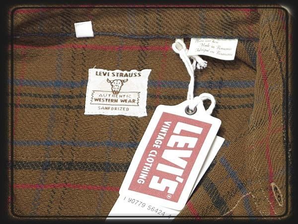 リーバイス ビンテージクロージング ショートホーン・フランネルシャツ