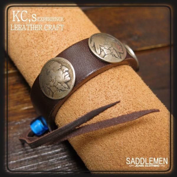 KC's 5￠コンチョ・レザーブレスレット - アメカジ｜サドルメン