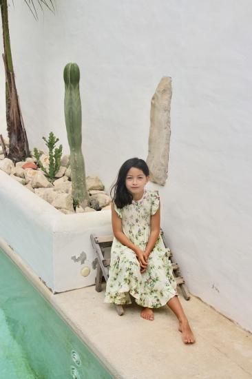 Bonjour diary Ibiza Dress (tropical print)※4y~10y - SEN_TO_SENCE