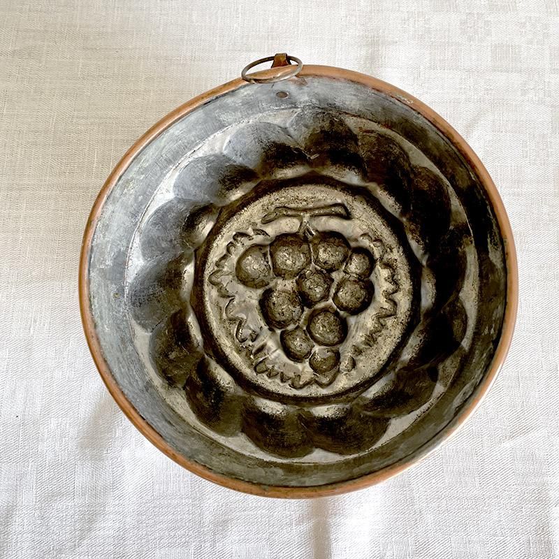 銅お菓子焼き型 コッパーモールド クグロフ 内側すず張り リング付き