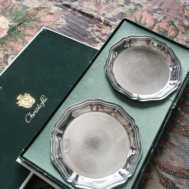 クリストフル シルバーコースター2枚箱入 Christofle - soracoya（空小屋）