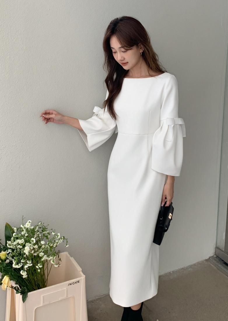 PUFF RIBBON MIDI DRESS - BIRTHDAY BASH