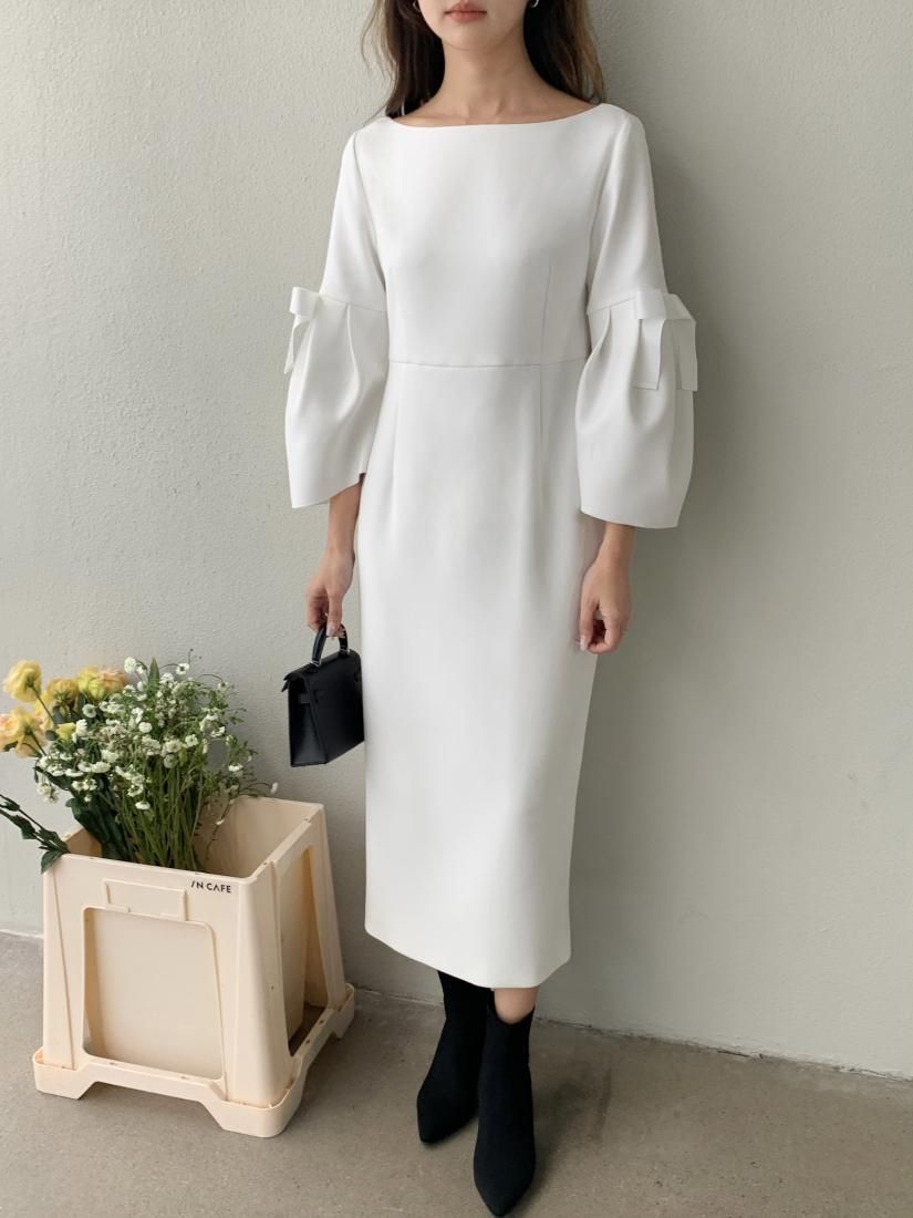 PUFF RIBBON MIDI DRESS - BIRTHDAY BASH