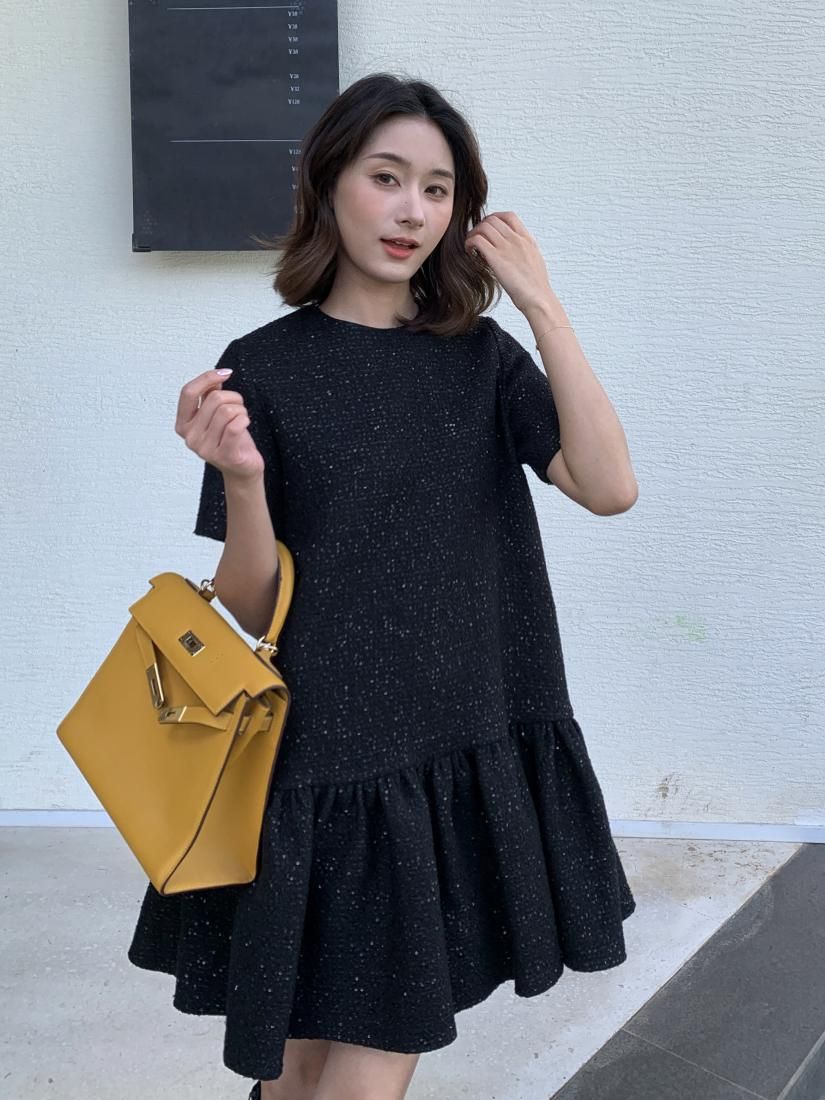 TWEED PEPLUM DRESS - BIRTHDAY BASH