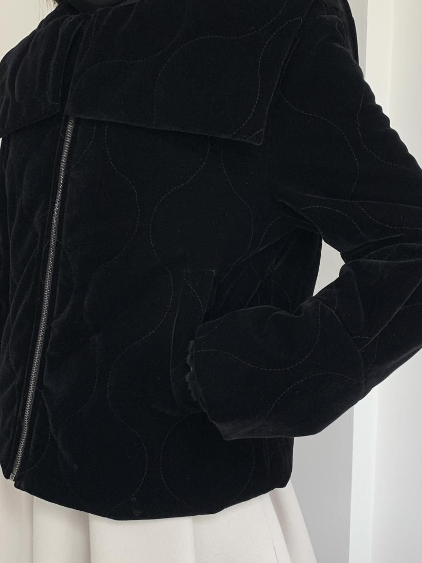 VELOUR QUILTING COLLAR JACKET - BIRTHDAY BASH