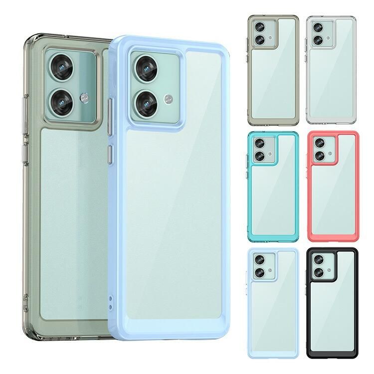 Motorola edge 40 neo ケース 透明 耐衝撃 カバー TPU+ プラスチック
