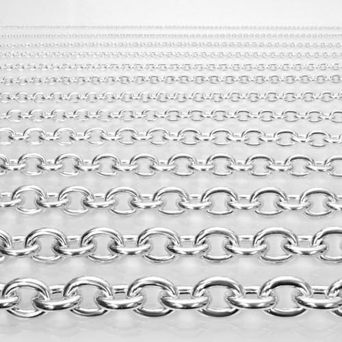 a306-28-50 あずきチェーンネックレスシルバー925幅2.8ミリ全長50cm