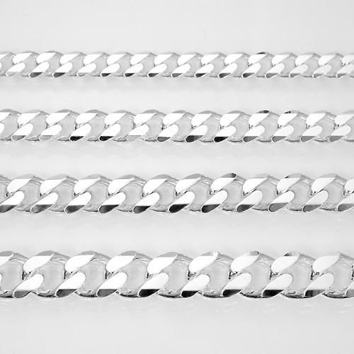 a1224-54-50 6面カット喜平チェーンネックレスシルバー925幅5.4ミリ