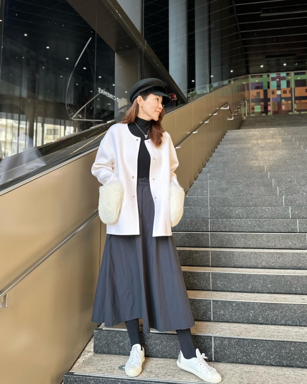 即納+受注】ウールダブルフェイスFOXポケットコート75