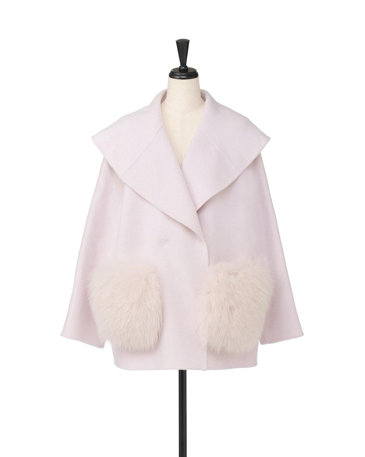 即納＋受注】ウールダブルフェイスショールカラーボリュームFOX