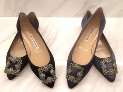 ハンギシ サテン ロンドングレー フラット マノロブラニク