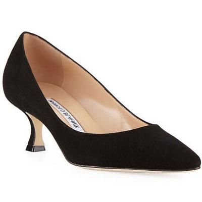 スリラ ローヒール パンプス ブラック - マノロブラニク