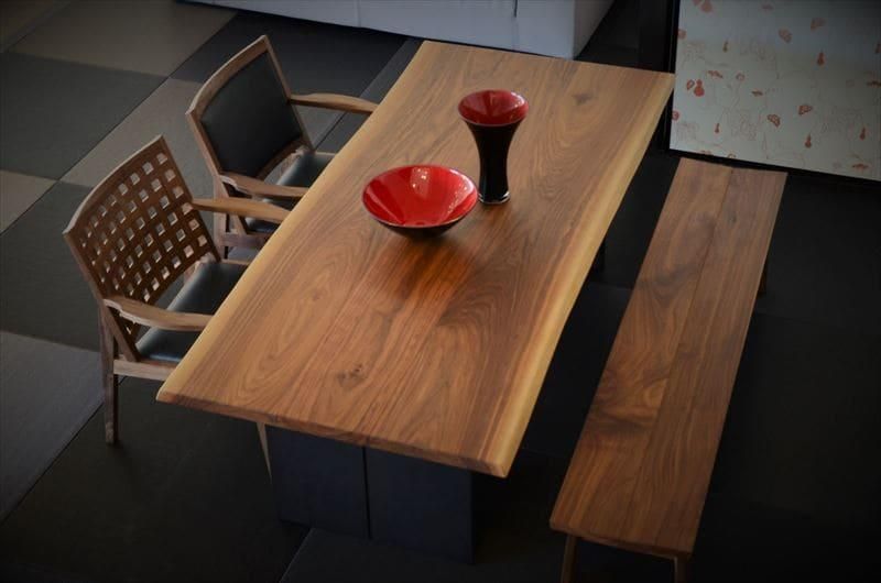 匠工房 ダイニングテーブル／ウォールナット3枚剥ぎ＋パネル脚