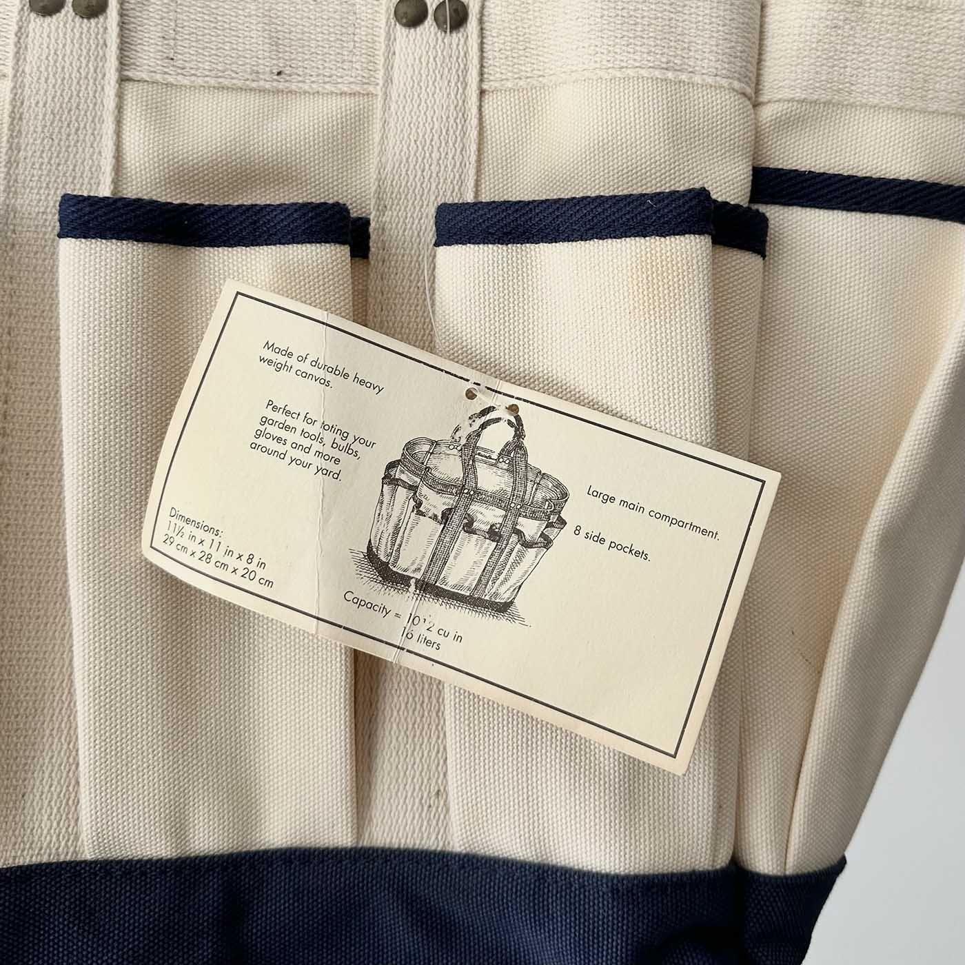 EDDIE BAUER CANVAS GARDEN TOTE(DEADSTOCK/RARE) - Straight Vinatge