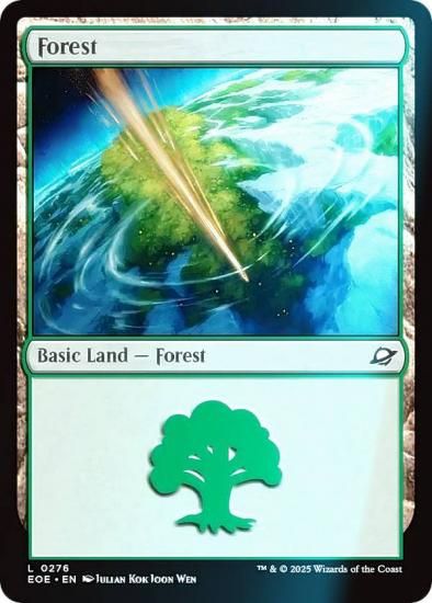 FOIL】マジックザギャザリング EOE EN 0276 森 (英語版 基本土地) 久遠