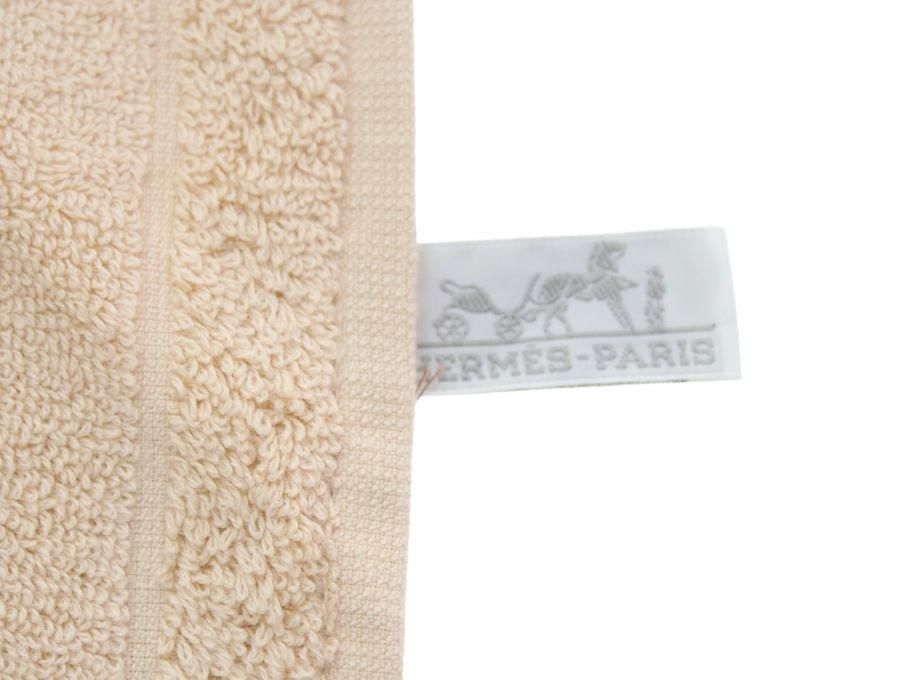 エルメス カレ・タオル ステアーズ タオルハンカチ 32×30 ナチュラル