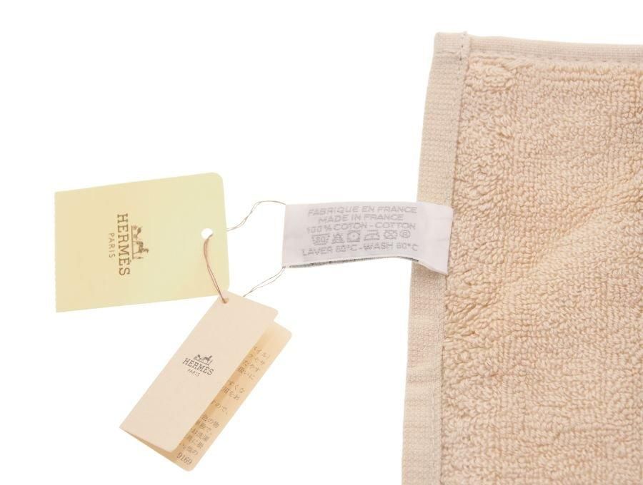 エルメス カレ・タオル ステアーズ タオルハンカチ 32×30 ナチュラル