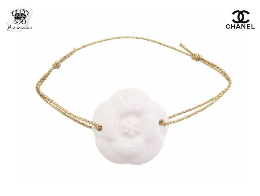 シャネル ノベルティ ブレスレット ホワイトカメリア 陶器