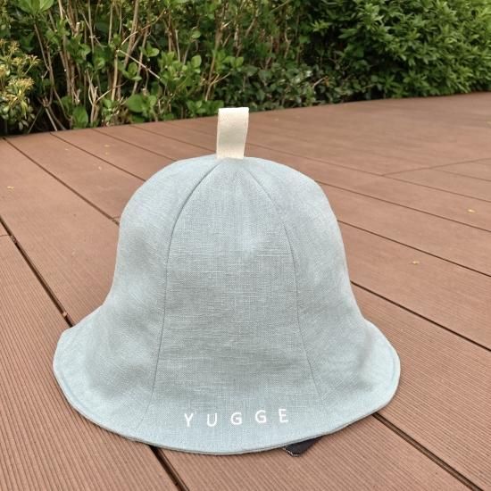 麻綿刺繍入りサウナハット （送料込） - ユッゲ オンラインショップ