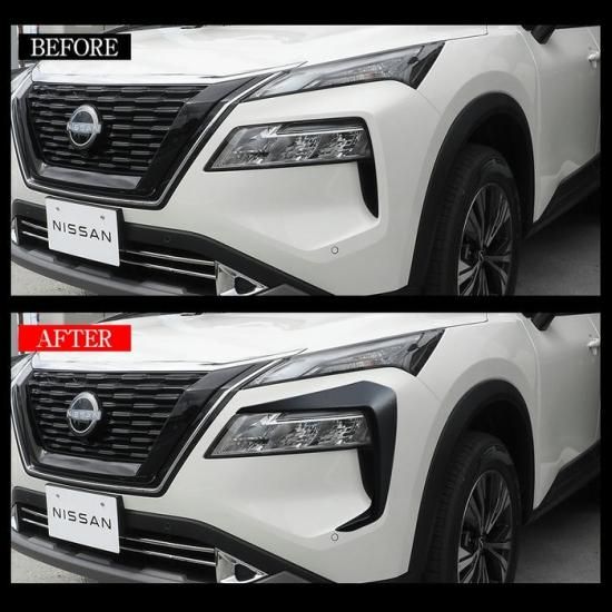 新型 エクストレイル T33 パーツ ヘッドライトカバー ヘッドランプ