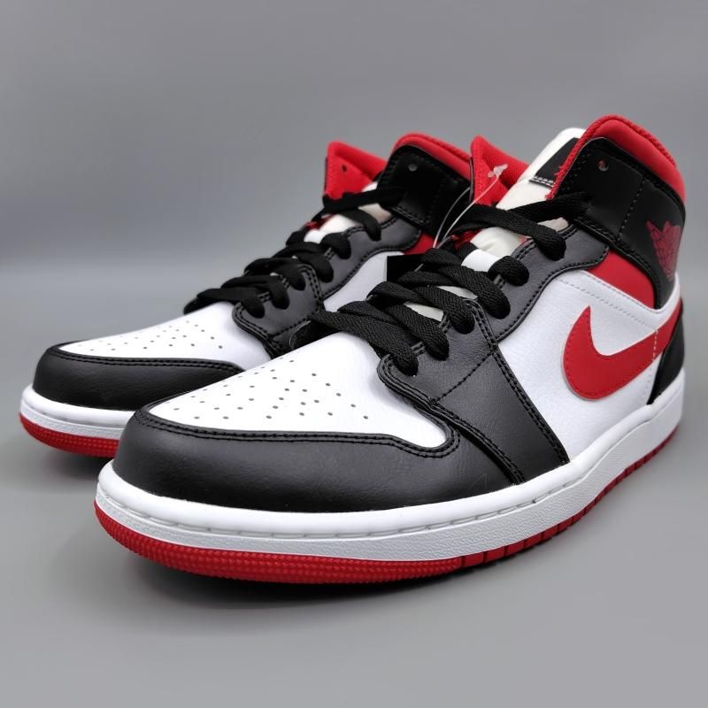 AIR JORDAN 1 MID 54724-122 ホワイト/ジムレッド/黒