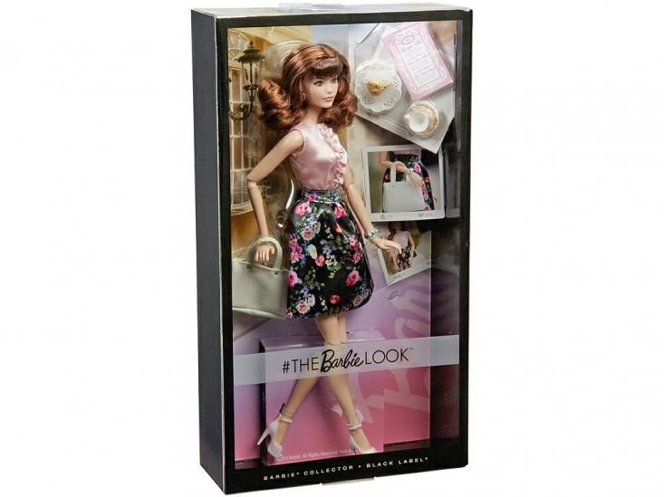 ザ・バービールック スイートティー ブルネットヘア ピンクブラウス 花