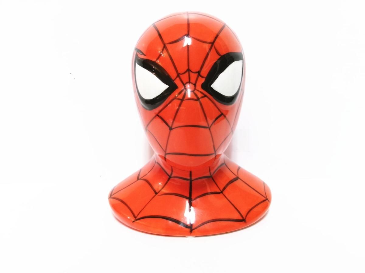 スパイダーマン バンク 貯金箱 マーベル 陶器製 置物 Marvel Spiderman