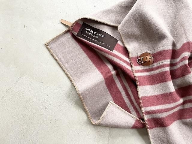 HORSE BLANKET RESEARCH / Horse Blanket 1/2 gray × burgundy - SALT