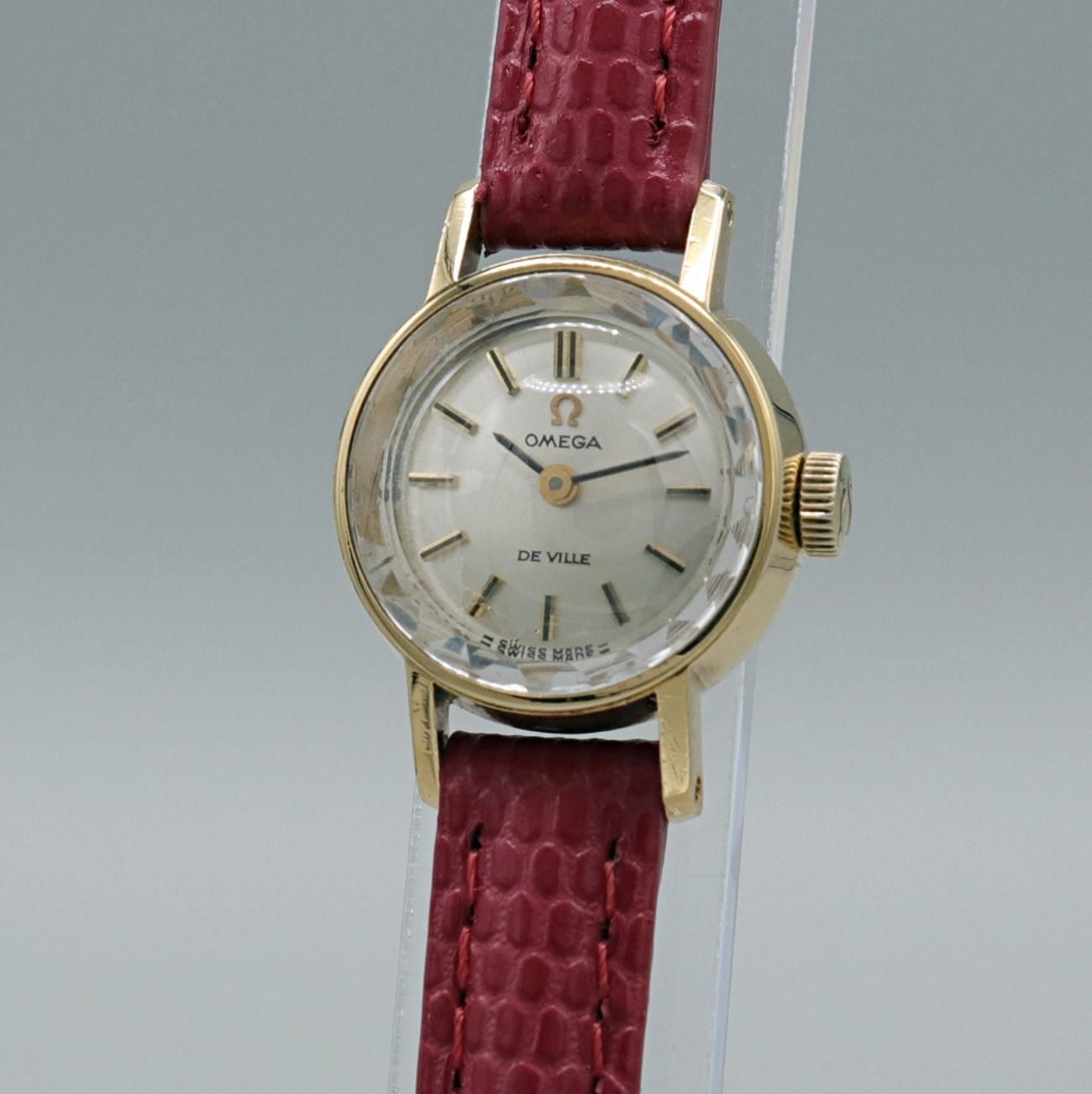 1970年 オメガ デビル カクテル カットガラス アンティーク cal485 手