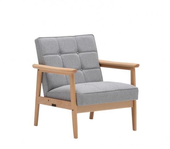 カリモク60】 Kチェア 1シーター ミストグレー(ピュアビーチ色塗装