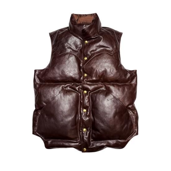 Rainbow Country(レインボーカントリー) Horsehide Down Vest (Mono