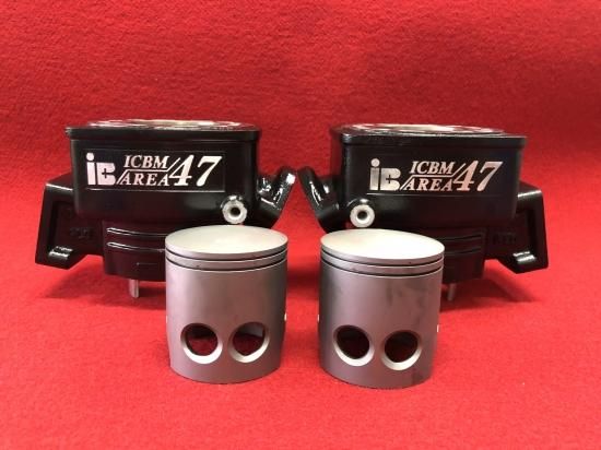 RZ250/RZ350用 メッキピラーシリンダー エリア47オリジナル加工 セット