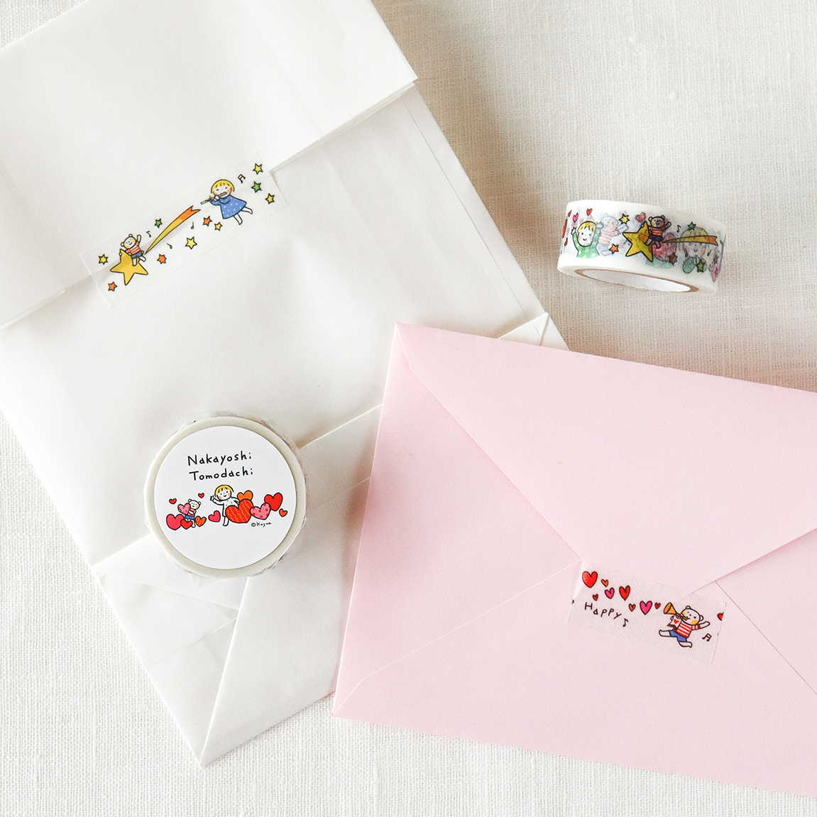 マスキングテープ 18mm | 日本製 - Nakayoshi Tomodachi