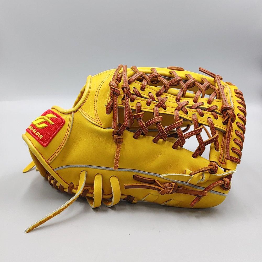 新古品 (高校野球対応)】 ジュンケイ 硬式グローブ / 外野手用 型付け