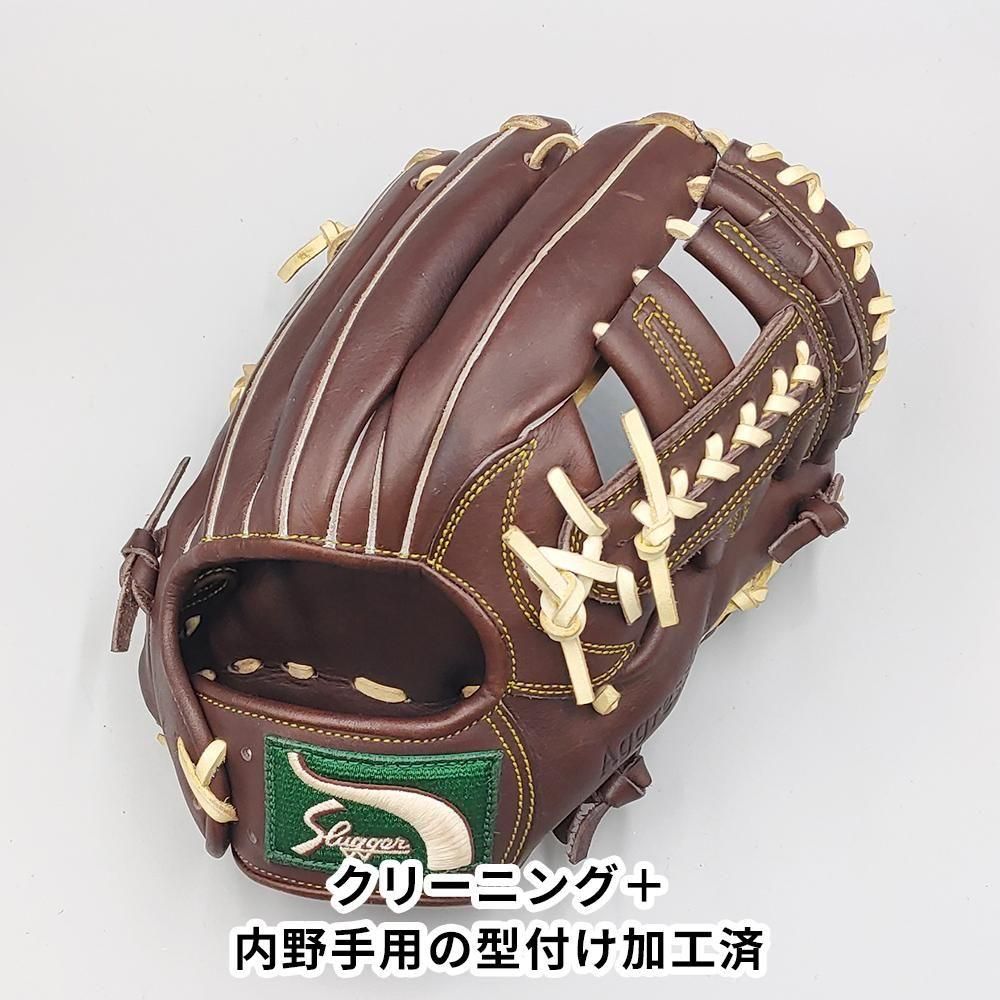 クリーニング済み 】 スラッガー 軟式グローブ / 内野手用 型付け済み