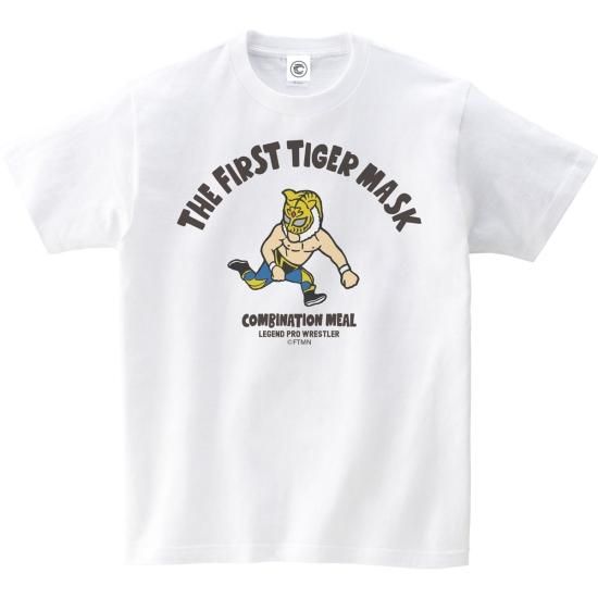初代タイガーマスク THE FIRST TIGER MASK コットンTシャツ ホワイト