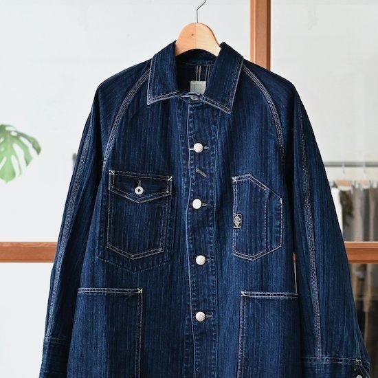 POST O'ALLS / No.2 Overalls *Herringbone Denim / Double indigo