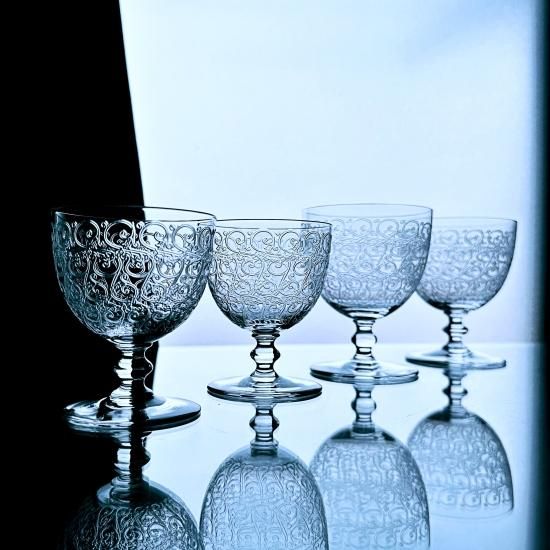 極上のオールドバカラ ローハンのワイングラス 中 8.5cm【1936年以降