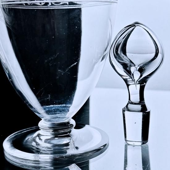 華麗なオールドバカラ 白鳥紋シーニュのデキャンタ#7【1920年頃