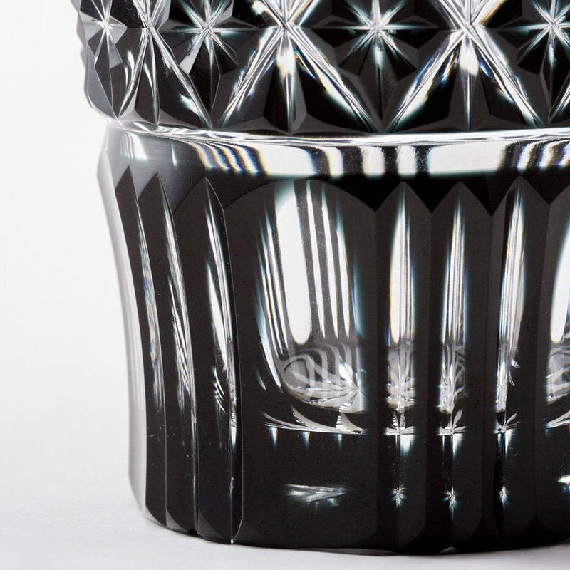 薩摩黒切子 ぐい呑 - いい日になりますように