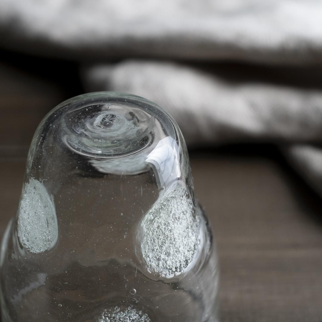 山田奈緒子（吹きガラス工房一星） 泡水玉三角グラス - alltid