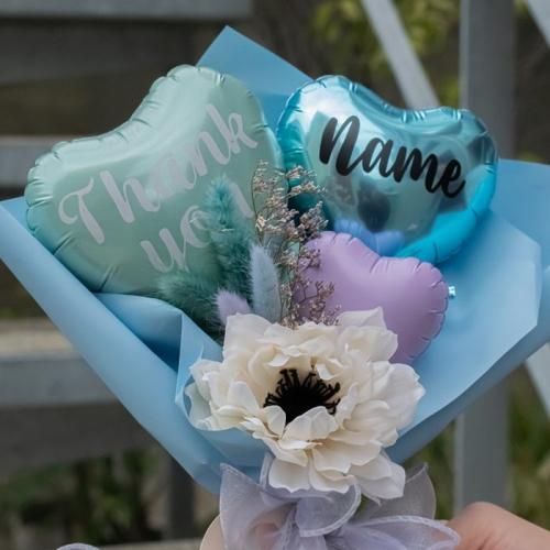 卒業バルーンブーケ】thank you blue bouquet | ラッピーのバルーン電報