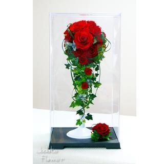 プリザーブドフラワー キャスケードブーケ ピンク｜結婚式