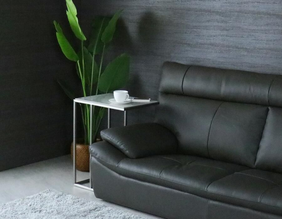 サイドテーブル 大理石柄 高級 テーブル 幅45 おしゃれ ステンレス