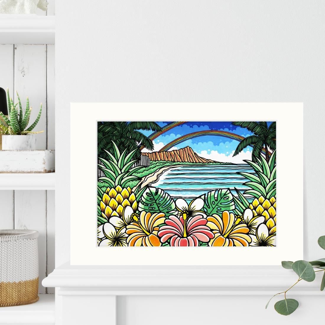 TAMO アートプリント（Waikiki Double Rainbow 2025） - 海を感じる