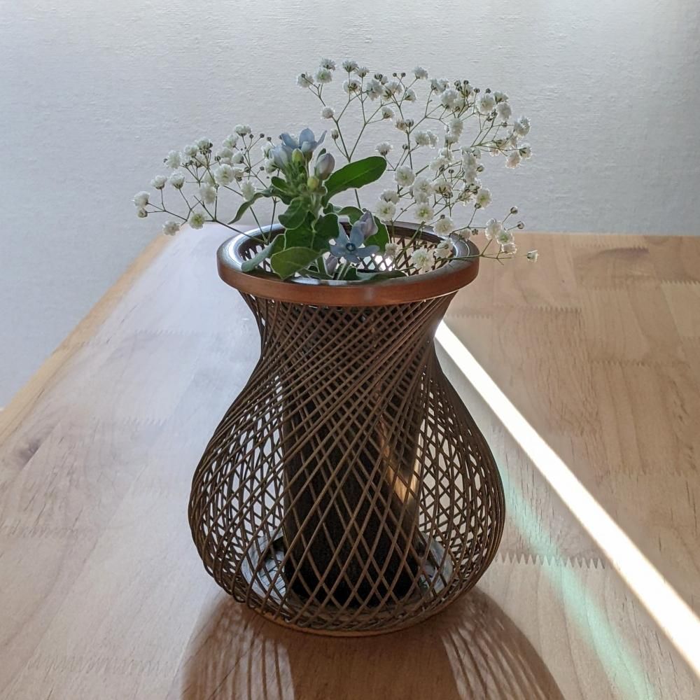 花器 びく - 竹細工 花生け 花入れ 花瓶 日本のお土産 - 駿河竹工房 然